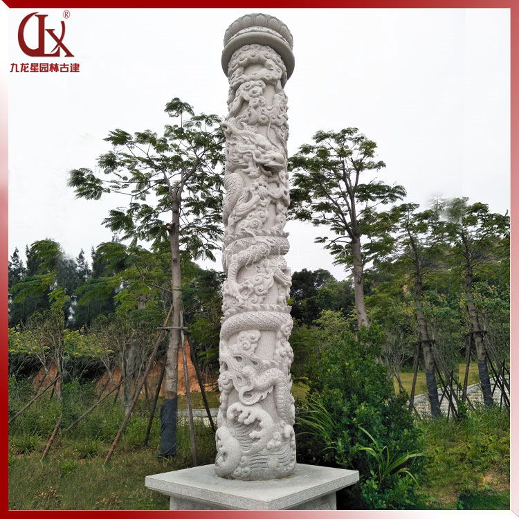 廣場(chǎng)石雕龍柱圖片