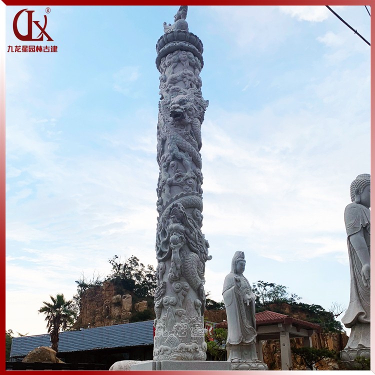 廣場(chǎng)石雕龍柱圖片